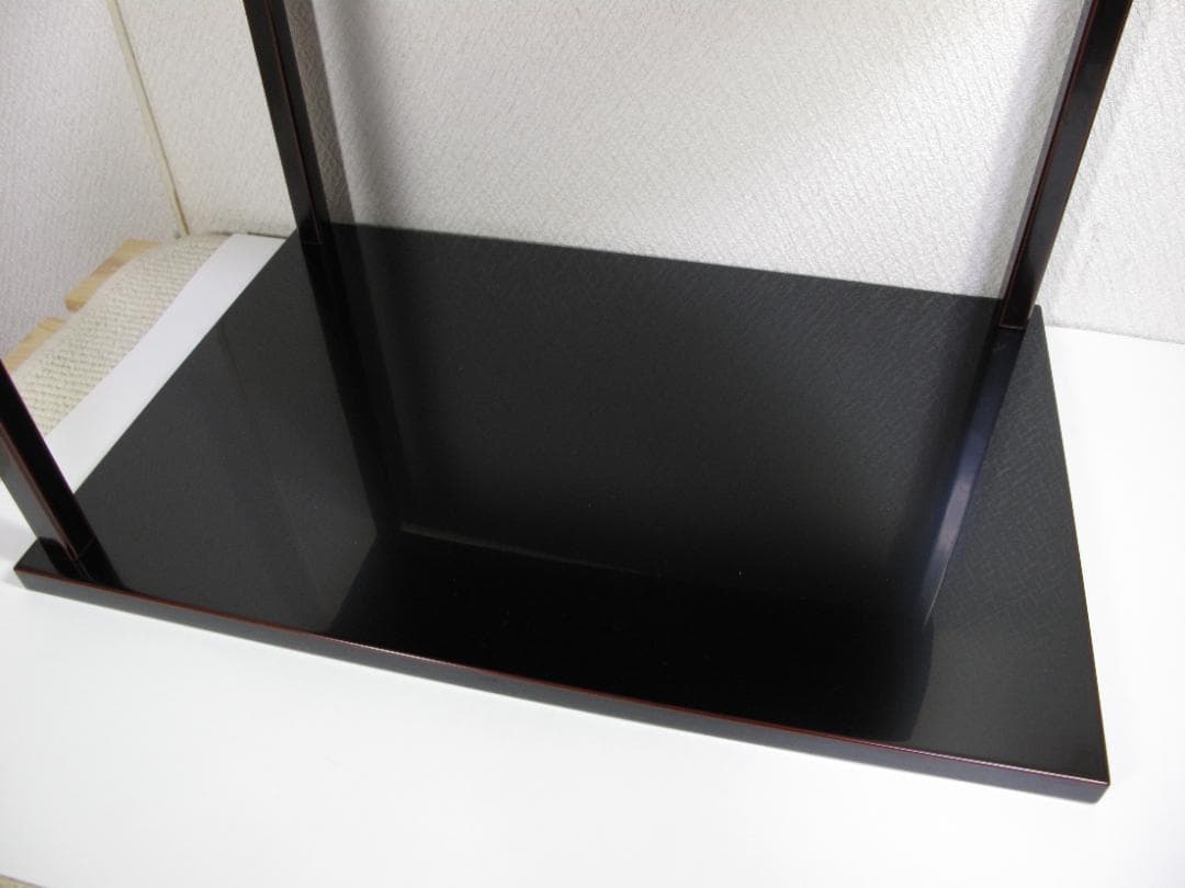 茶道具　誰ヶ袖棚　淡々斎好写　戸塚富悦作　溜塗　状態良好