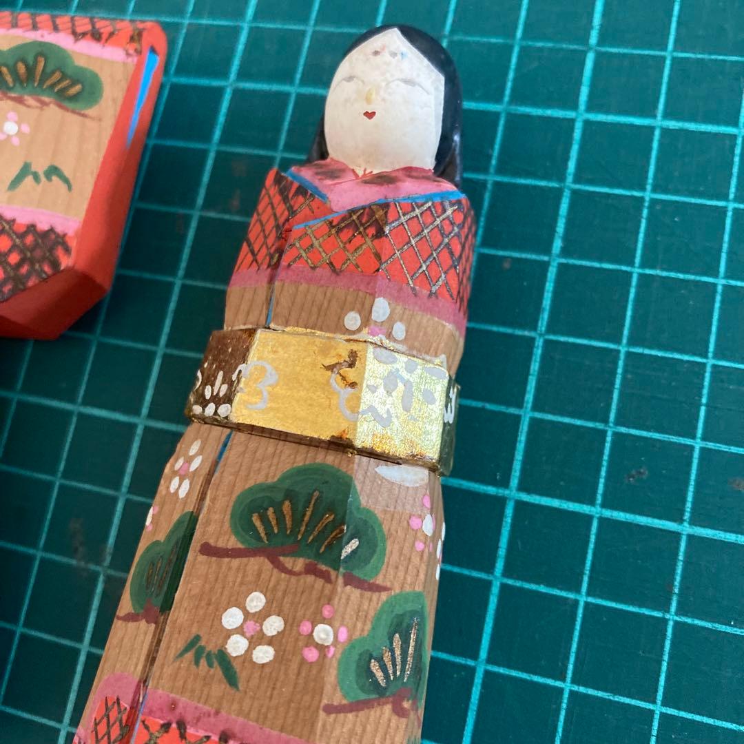 奈良県 伝統工芸品 奈良一刀彫 立雛 雛人形セット