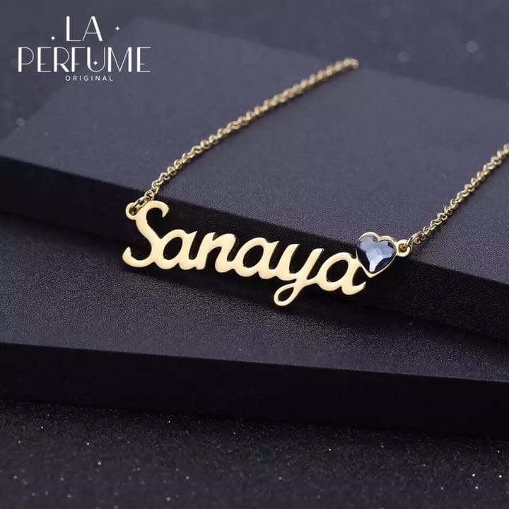 名入れ♡ハート誕生石付き⭐︎カスタムネックレス✨イニシャル ハンドメイド