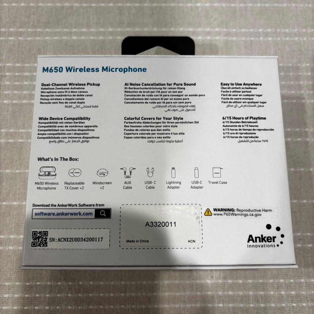 AnkerWork M650 ワイヤレスマイク 箱付美品