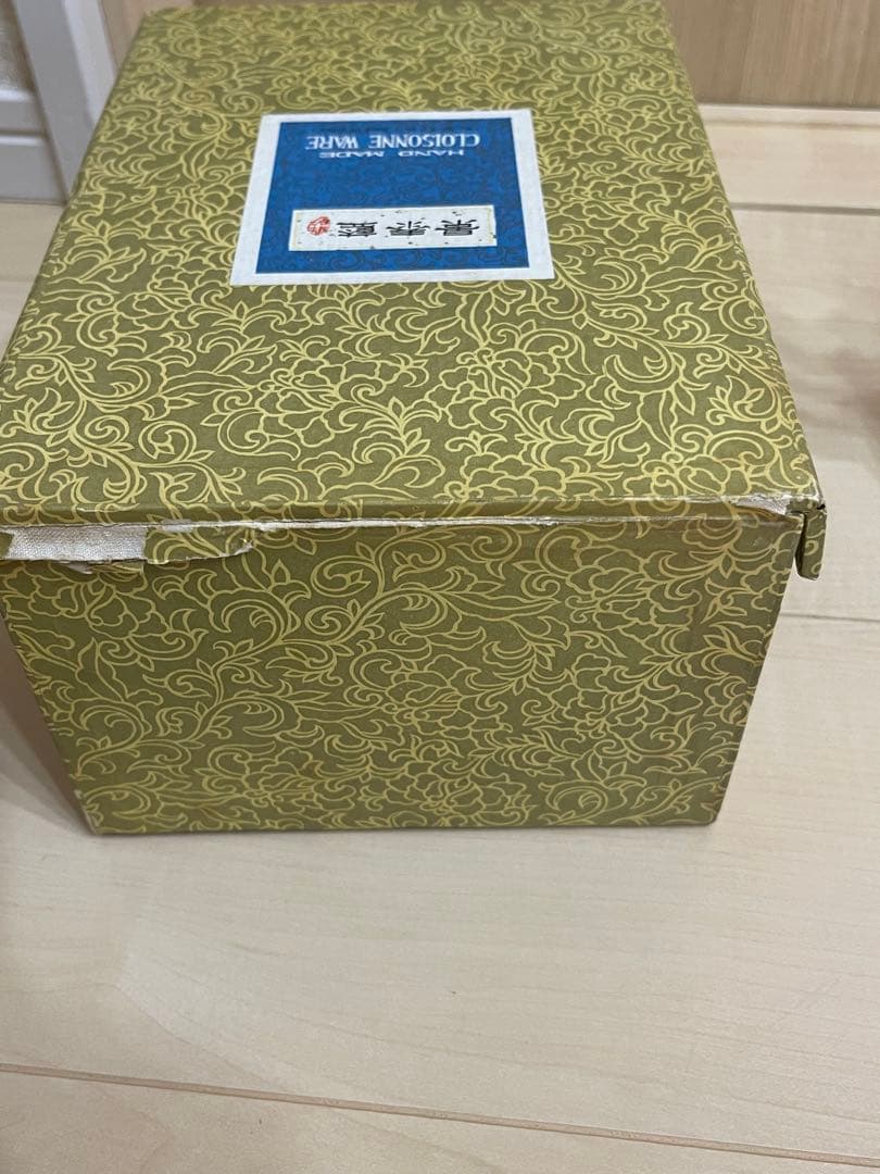 時代物 中国伝来 景泰藍 金彩纏枝花卉紋三足薫爐 骨董品 古美術