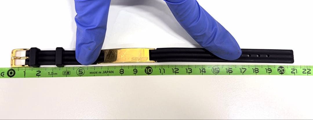 SEVラインブレスレット2G(中古品、ブラック、sサイズ)
