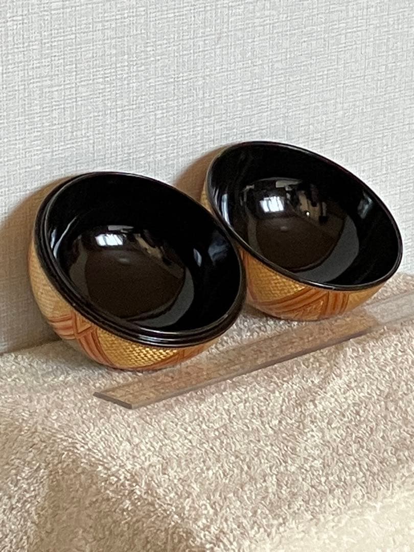 麦わら細工　球型ボンボン入れ　漆器　工芸品　伝統工芸　むぎわら細工　アンティーク
