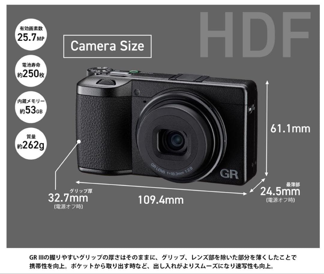 新品 GR IV HDF RICOH GR4 リコー