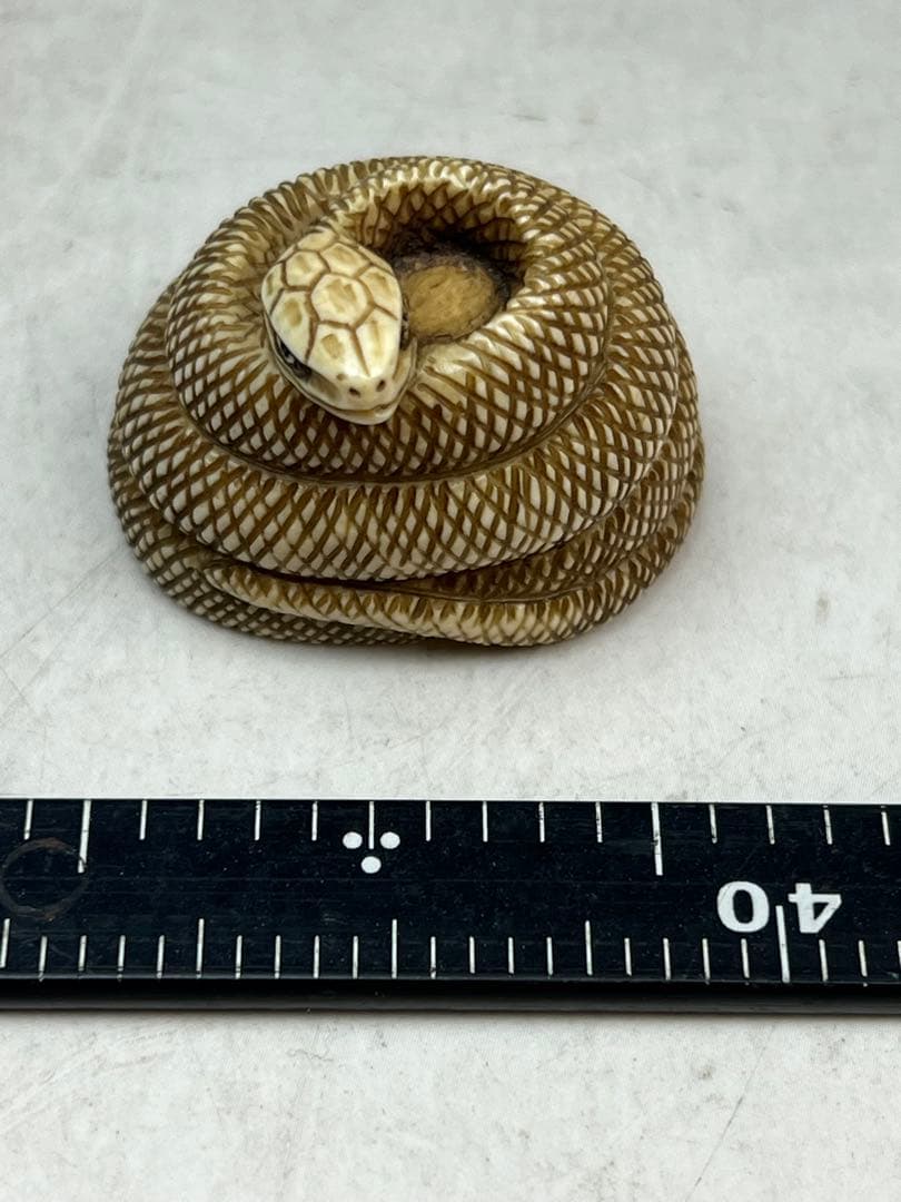 ［珍品］和之在銘　極上蛇根付　20 g 送料込み 龍ちゃん専用