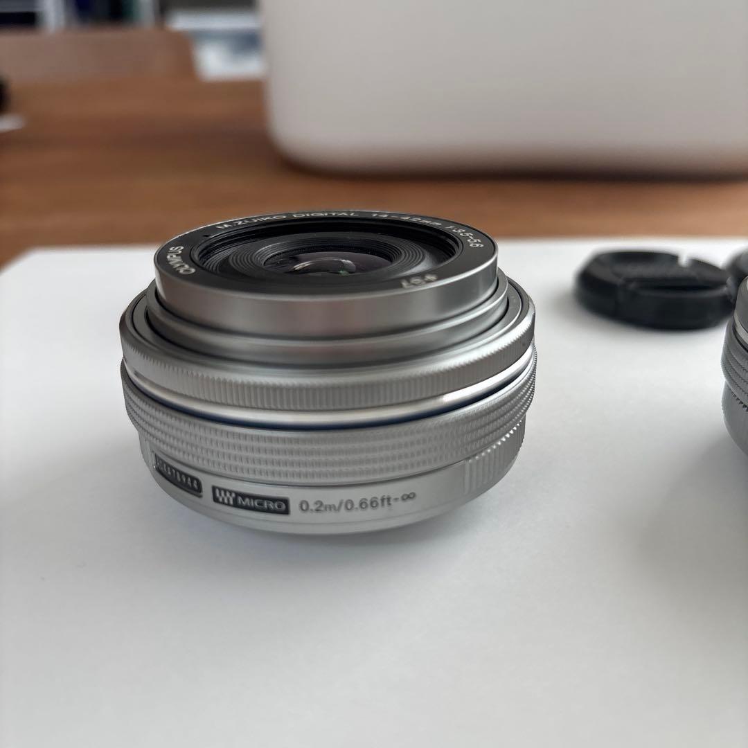【ジャンク品】M.ZUIKO DIGITALパンケーキレンズ　2個セット