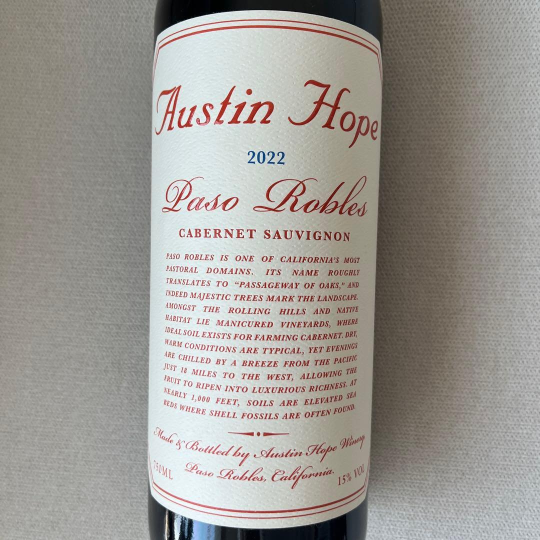 Austin Hope 2022 Paso Robles カべルネソーヴィニヨン