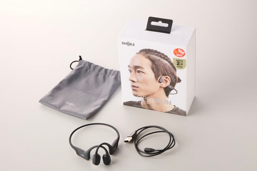 SHOKZ OPENRUN 骨伝導イヤホン ブラック