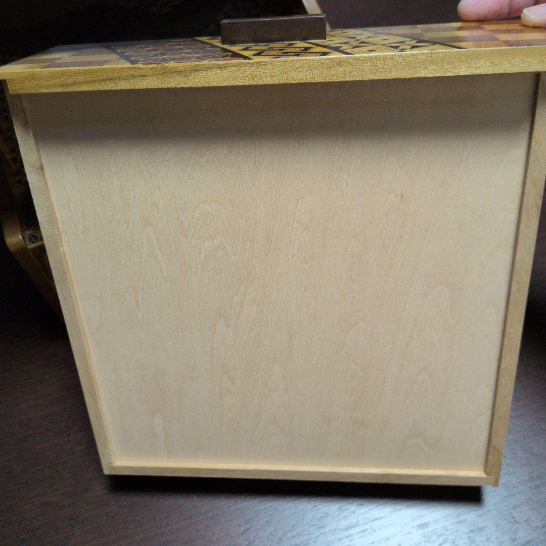 箱根寄木細工　アンティーク　木製入れ物