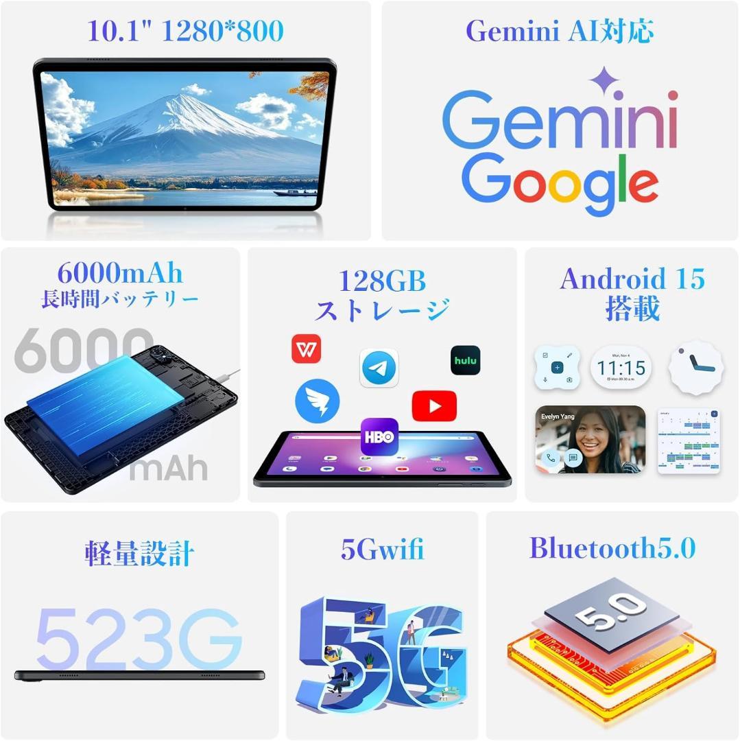 新品⭐️タブレット 10インチ Wi-Fiモデル TABWEE Android15