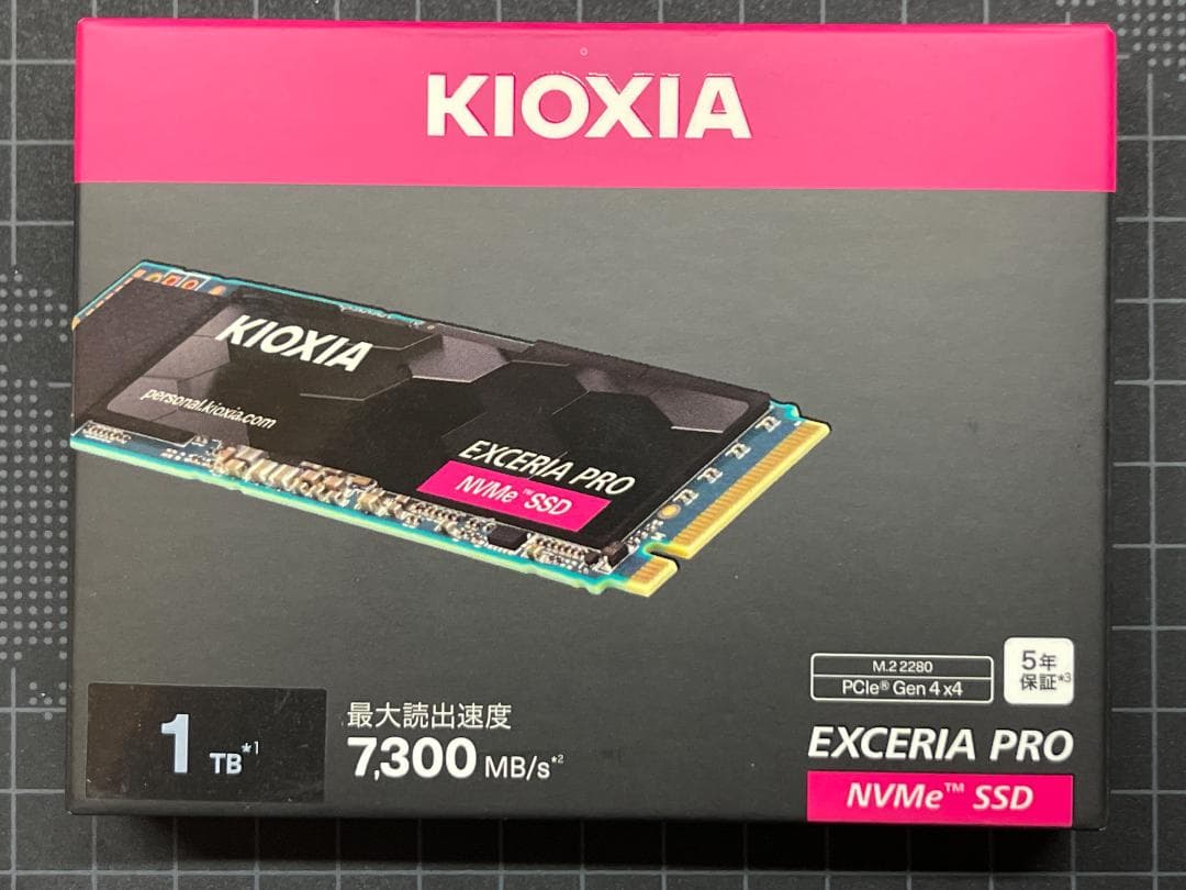 内蔵型SSD KIOXIA EXCERIA PRO NVMe SSD 1TB s/n-Y25*